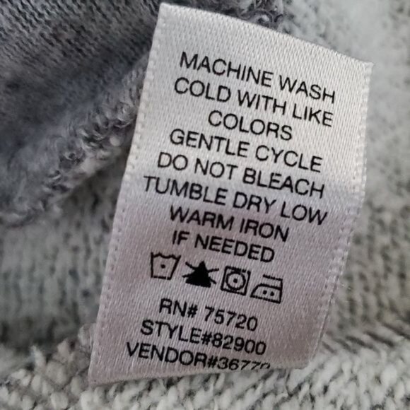 Gray Distressed Hoodie Hooded Sweatshirt Facile BKE Woman's Women's Size Small - Picture 10 of 11